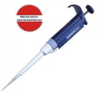 Micropipeta ligera ergonomica 10-100ul