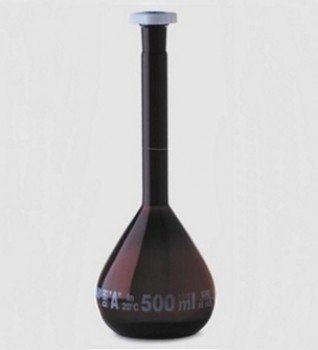 Matraz volumetrico ambar 100ml