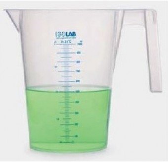 Jarra de PP forma alta 1000ml graduado azul