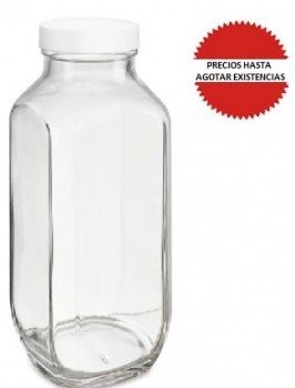 Frasco cuadrado de vidrio 30ml