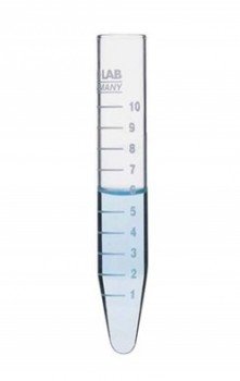 Tubo de vidrio fondo conico 10ml