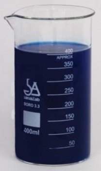 VASO DE VIDRIO FORMA ALTA 400ML