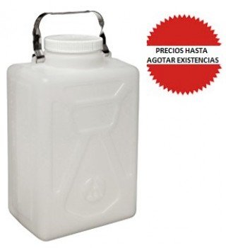 Garrafon rectangular HDPE 9L