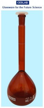 Matraz volumetrico ambar 1000ml