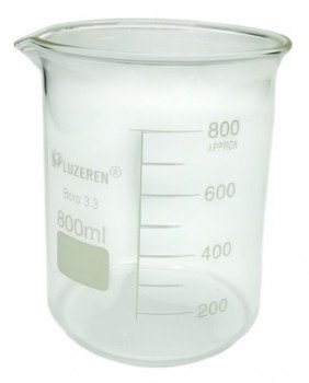Vaso de vidrio boro 3.3 de 800ml 6 paq.