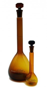 Matraz volumetrico ambar 100ml