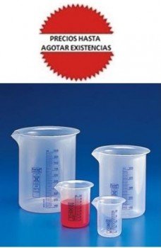 Vaso de PP forma Baja graduacion azul 1L