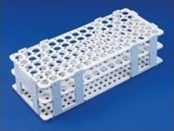 Gradilla de PP blanca 60 tubos de 16mm