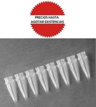 Tira de 8 micrutubos para PCR 0.2ml 125paq