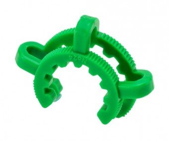 Pinza tipo grapa de plastico para matraz