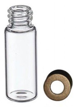 Vial de vidrio claro tapa rosca 2ml