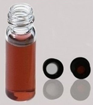 Vial de vidrio claro 4ml tapa rosca septa