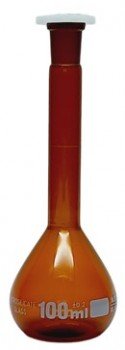 Matraz volumetrico ambar 100ml