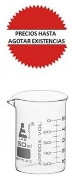 Vaso de precipitado 50ml de vidrio
