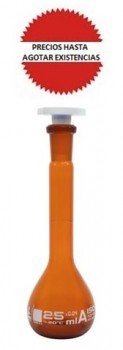 Matraz volumetrico ambar 25ml