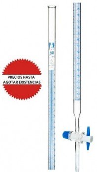 Bureta schellbach de vidrio 50ml