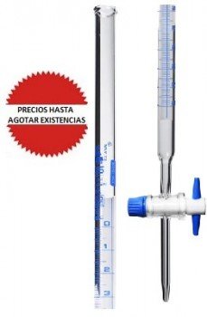 Bureta schellbach de vidrio 25ml