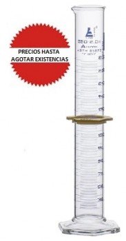 Probeta de vidrio boro 250ml
