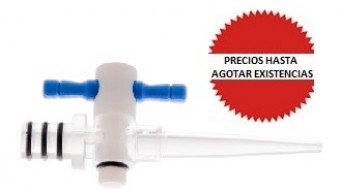 Llave PTFE para uso en bureta de acrilico