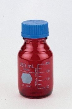 Frasco de vidrio ambar raysorb 250ml