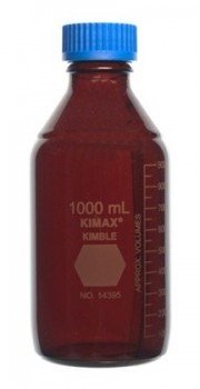 Frasco de vidrio ambar raysorb 1L