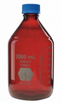 Frasco de vidrio ambar raysorb 2L