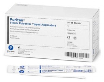Aplicador de plastico con punta de poliester