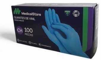 Consumibles y accesorios, Guantes de nitrilo azul sin polvo