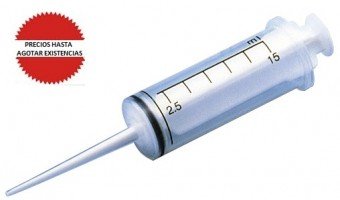 Punta tipo jeringa no esteril 15ml