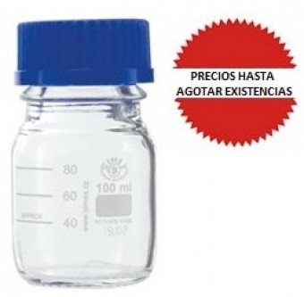 Frasco de vidrio graduado 100ml