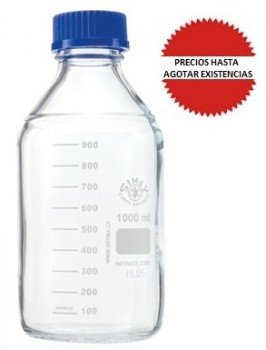 Frasco de vidrio graduado 1000ml