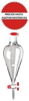 Embudo de separacion con llave PTFE 1000ml