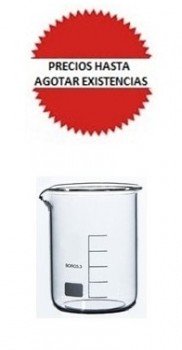 Vaso de vidrio graduado 5ml forma baja