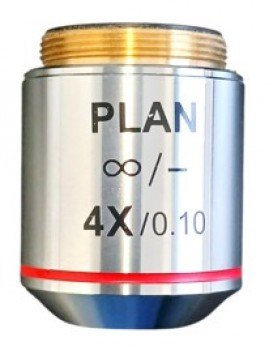 Objetivo planacromatico infinito 4X